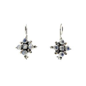 Nicky Butler Rainbow Moonstone Earrings New .925 Sterling Silver